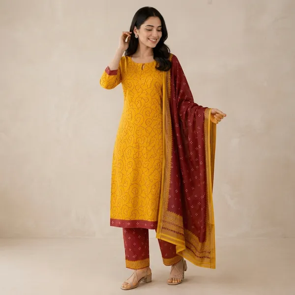 Yellow_Cotton_Straight_Printed_Ethnic_Suit_Set_For_Women