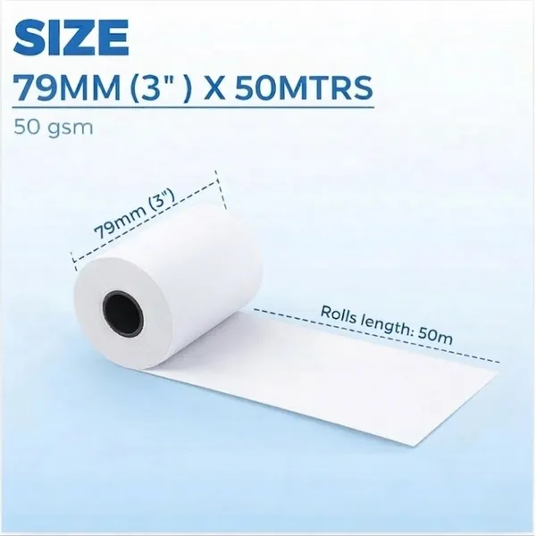 Bis_79Mm_X_50Mtrs_Thermal_Paper_Roll_50_Gsm_Receipt_Roll_Bpa_Free_Smooth_Printing_Compatible_With_Billing_Machines_Ideal_For_Restaurant_Hotel_Cafe_Petrol_Pump_Retail_Stores_Set_Of_40