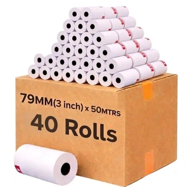 Bis_79Mm_X_50Mtrs_Thermal_Paper_Roll_50_Gsm_Receipt_Roll_Bpa_Free_Smooth_Printing_Compatible_With_Billing_Machines_Ideal_For_Restaurant_Hotel_Cafe_Petrol_Pump_Retail_Stores_Set_Of_40
