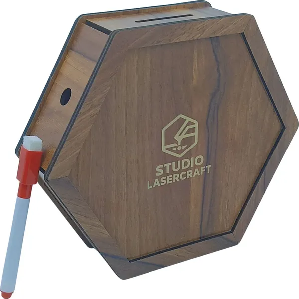 Studio_Lasercraft_Mdf_Hexagon_Money_Saving_Tracker_Piggy_Bank