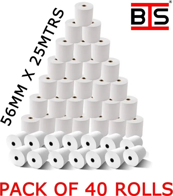 Bis_Pos_Thermal_Paper_Roll_56Mm_X_25M_White_Set_Of_40