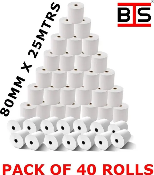 Bis_Pos_Thermal_Paper_Roll_80Mm_X_25M_White_Set_Of_40