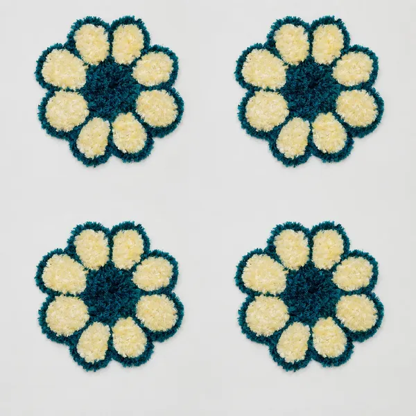 Off_White_And_Green_Premium_Woolen_Diya_Aasan_Small_Pack_Of_4