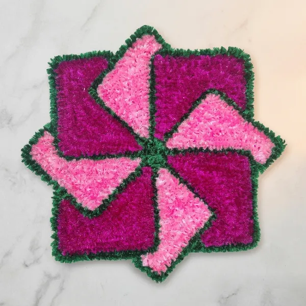 Pink_Premium_Woolen_Swastik_Rangoli_Small