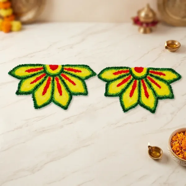 Green_Premium_Woolen_Half_Circle_Rangoli_