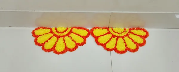 Orange_And_Yellow_Premium_Woolen_Half_Circle_Rangoli_Pack_Of_2