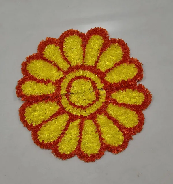 Orange_And_Yellow_Premium_Woolen_Half_Circle_Rangoli_Pack_Of_2