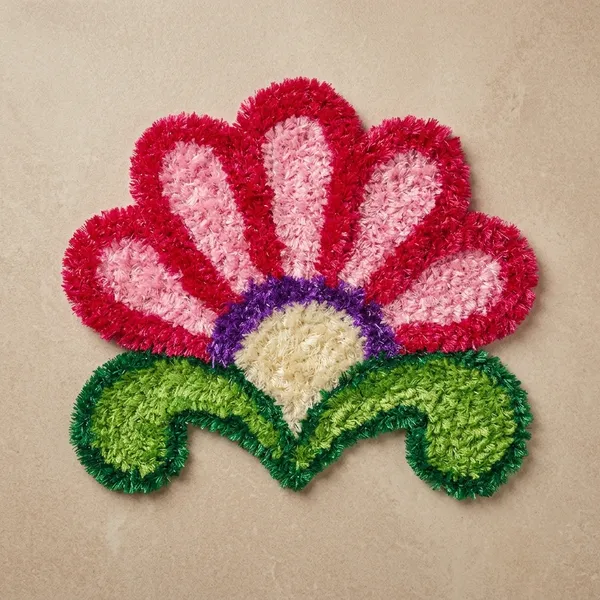 Pink_Premium_Woolen_Flower_Rangoli_Pack_Of_2