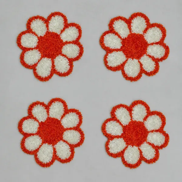 Off_White_And_Orange_Premium_Woolen_Diya_Aasan_Small_Pack_Of_4