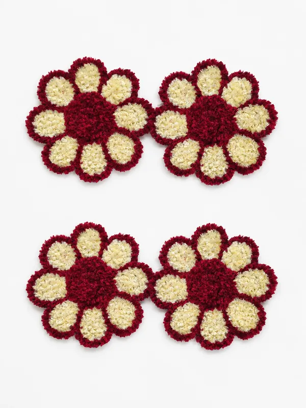 Off_White_And_Brown_Premium_Woolen_Diya_Aasan_Small_Pack_Of_4