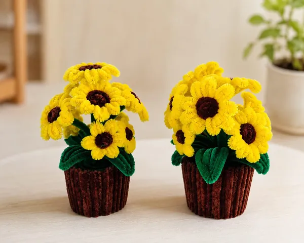Decorative_Floral_Flower_Pot_|_Yellow_|_Pipe_Cleaner_Flower_-_Pack_Of_2