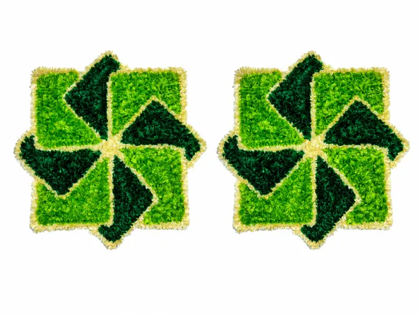 Green_Premium_Woolen_Swastik_Rangoli_Small_Pack_Of_2