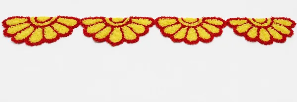 Orange_And_Yellow_Premium_Woolen_Half_Circle_Rangoli