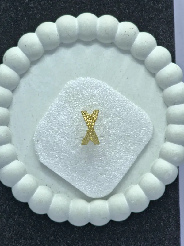 Gold_Tone_X-Shape_Charm_Pendant_For_Women