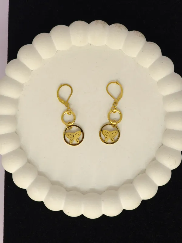 Gold_Tone_Butterfly_Drop_Earrings_For_Women