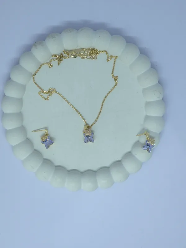 Gold_Tone_Stone_Pendant_Necklace_Set_For_Women