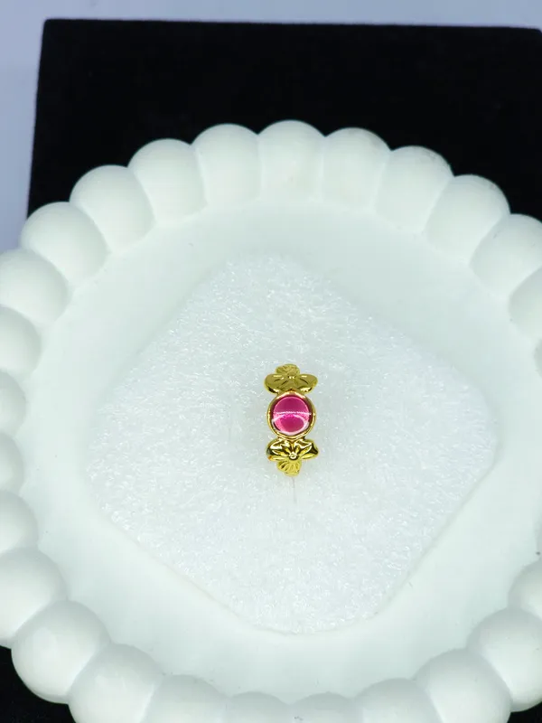 Gold_Tone_Pink_Stone_Floral_Ring_For_Women