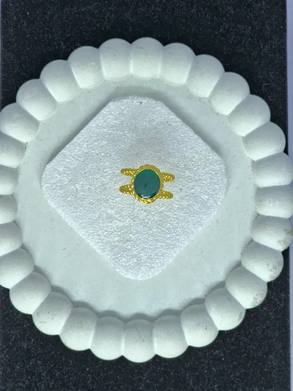 Gold_Tone_Green_Stone_Ring_For_Women
