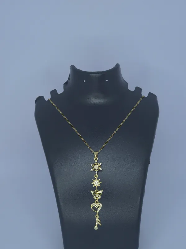 Gold_Tone_Layered_Pendant_Necklace_For_Women