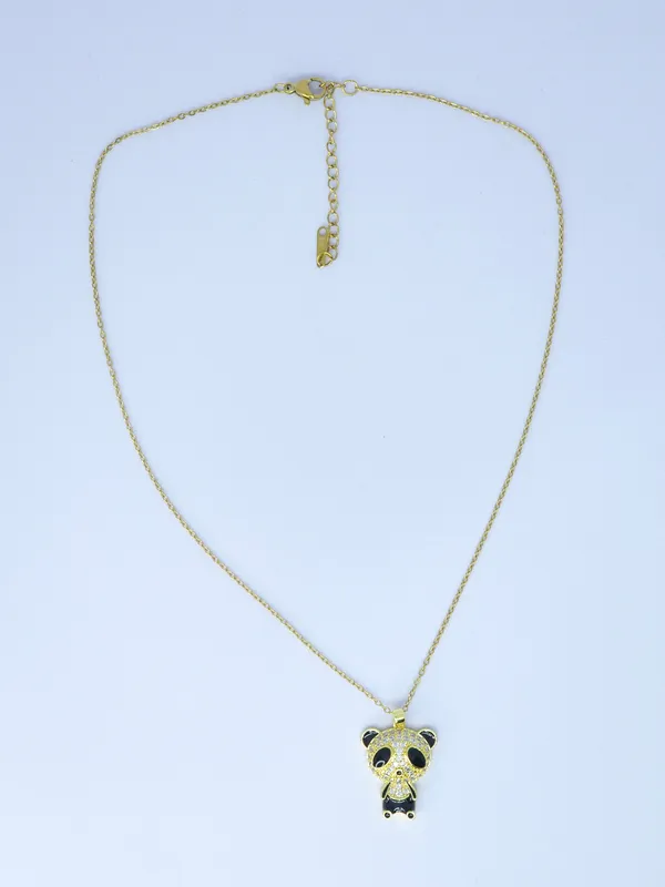 Gold-Tone_Panda_Pendant_Necklace_For_Women