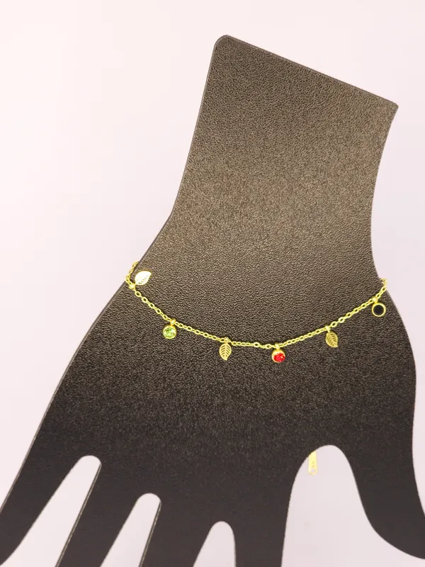 Gold_Tone_Charm_Hand_Bracelet_For_Women
