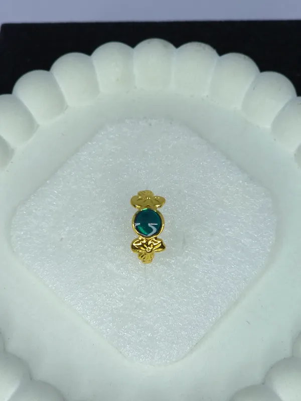 Gold_Tone_Oval_Blue-Green_Stone_Butterfly_Ring_For_Women