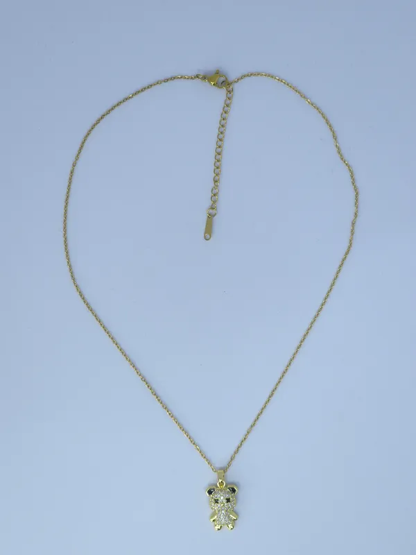 Gold-Tone_Teddy_Bear_Pendant_Necklace_For_Women