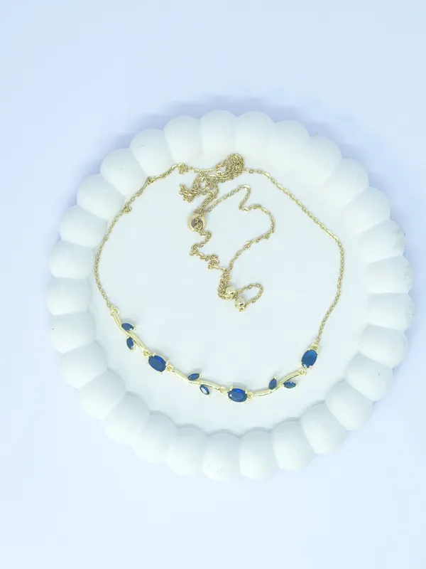 Blue_Gold-Tone_Stone_Necklace_For_Women