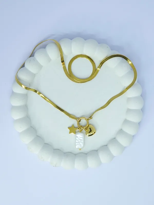 Gold_Tone_Multi_Charm_Star_Heart_Pendant_Necklace_For_Women