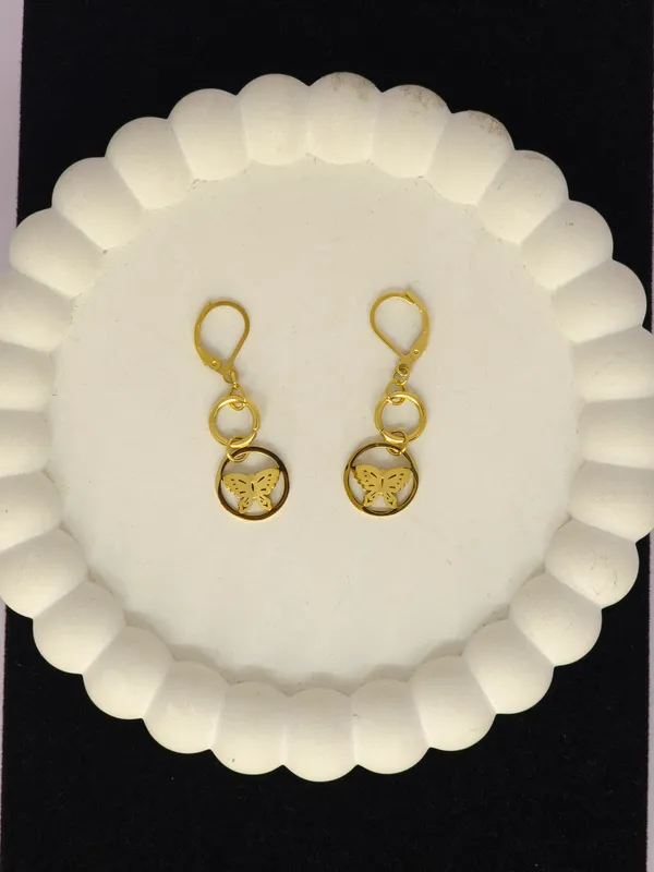 Gold_Tone_Butterfly_Drop_Earrings_For_Women