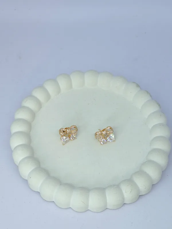 Gold_Tone_Steel_Cluster_Stone_Stud_Earrings_For_Women