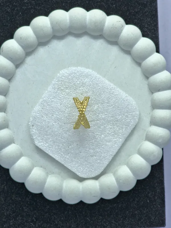 Gold_Tone_X-Shape_Charm_Pendant_For_Women
