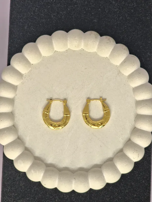 Gold_Tone_Textured_Hoop_Earrings_For_Women