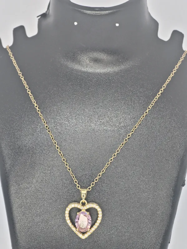 Gold-Tone_Heart_Pendant_Necklace_For_Women