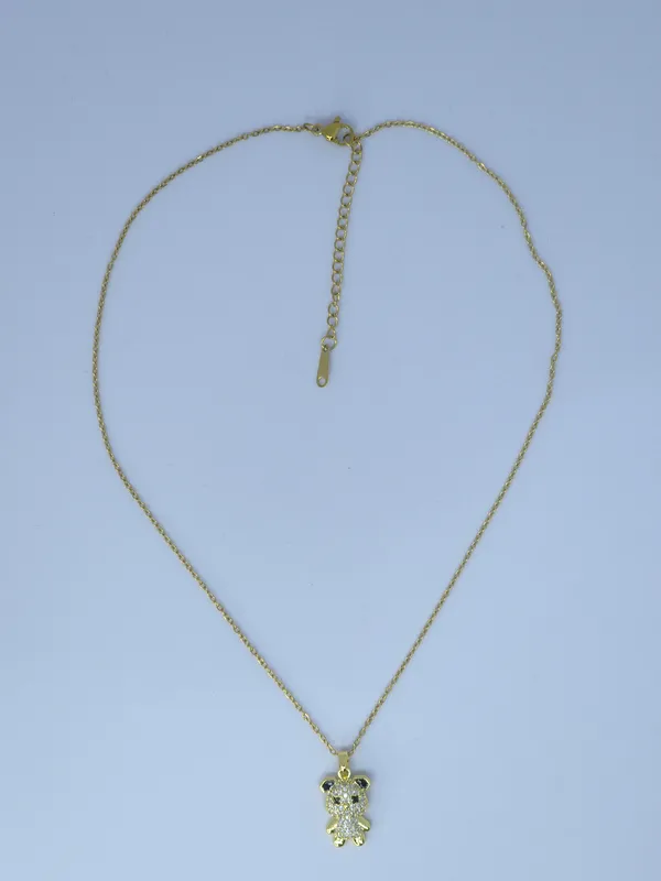 Gold-Tone_Teddy_Bear_Pendant_Necklace_For_Women