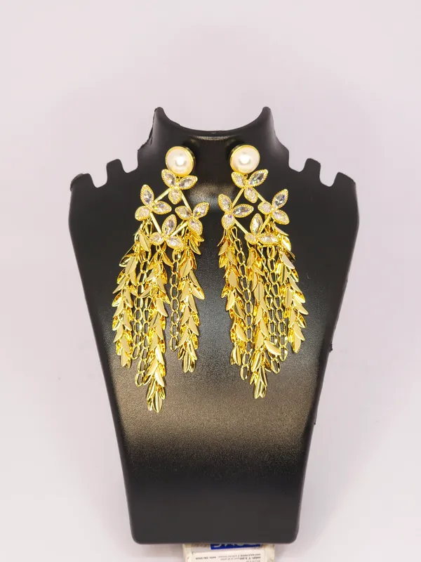 Gold_Tone_Pearl_Chandelier_Earrings_For_Women
