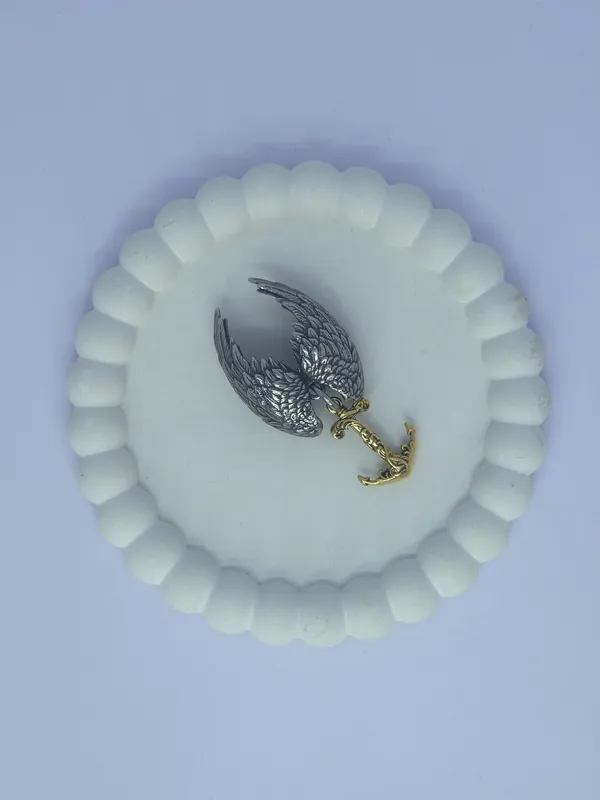 Two_Tone_Steel_Angel_Wing_Pendant_Necklace_For_Men