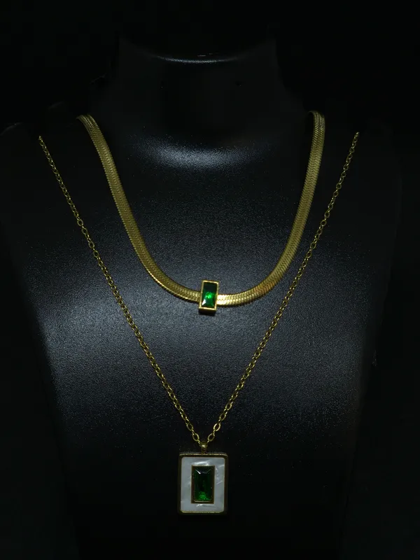 Gold_Tone_Layered_Necklace_Set_For_Women