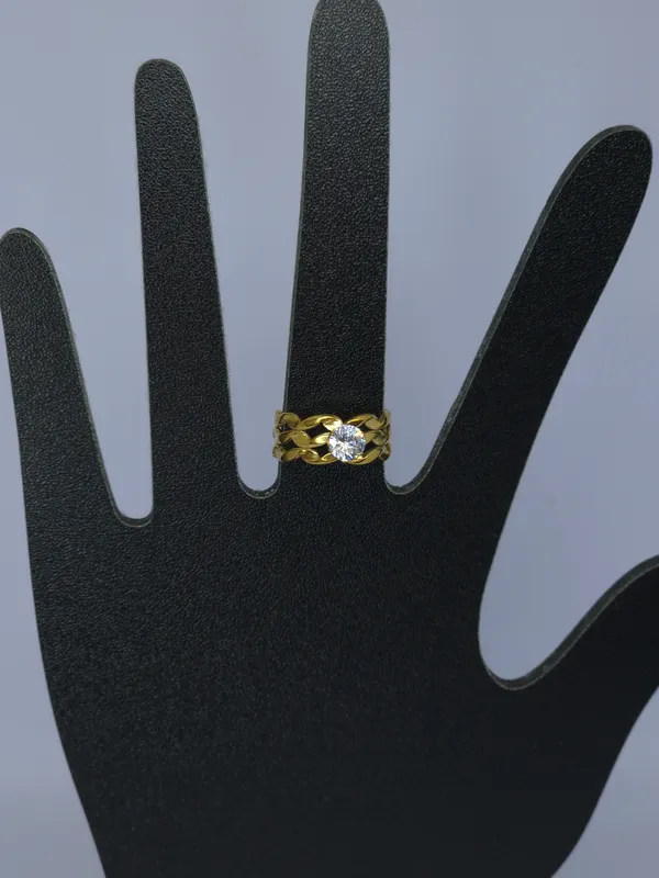 Gold_Tone_Steel_Braided_Stone_Ring_For_Women