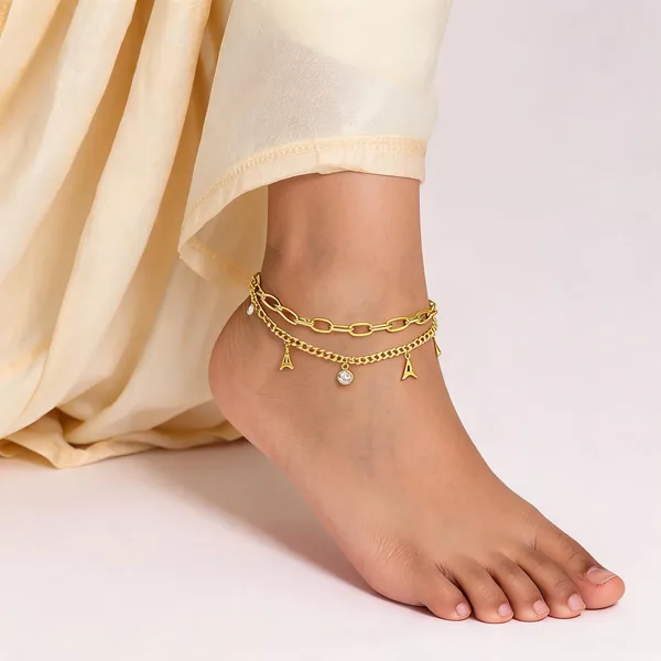 Gold_Tone_Layered_Charm_Anklet_For_Women