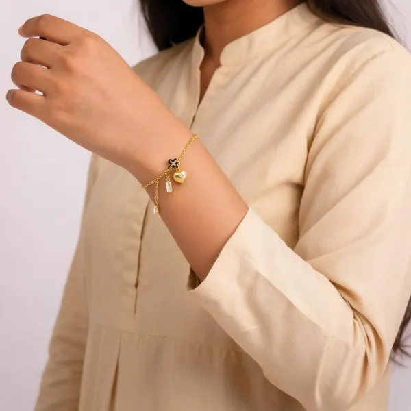 Gold_Tone_Charm_Bracelet_For_Women