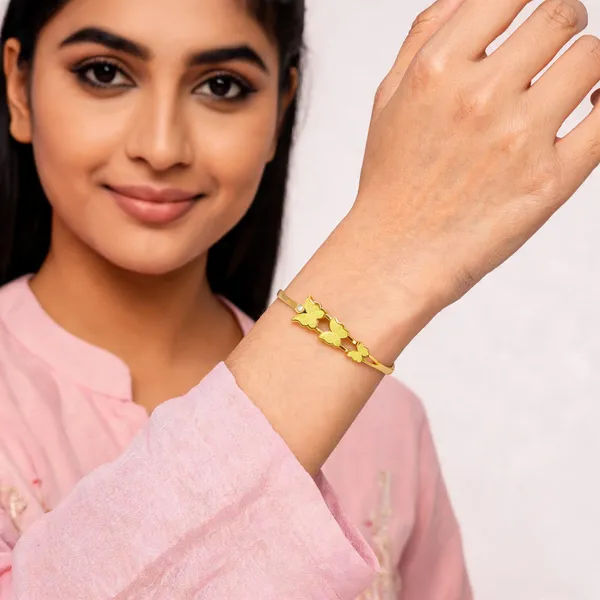 Gold_Tone_Butterfly_Bracelet_For_Women