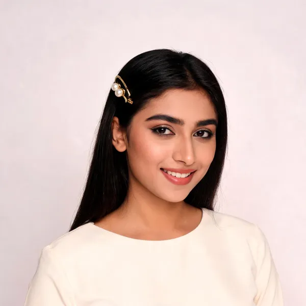 Gold_Tone_Pearl_Hair_Clip_For_Women