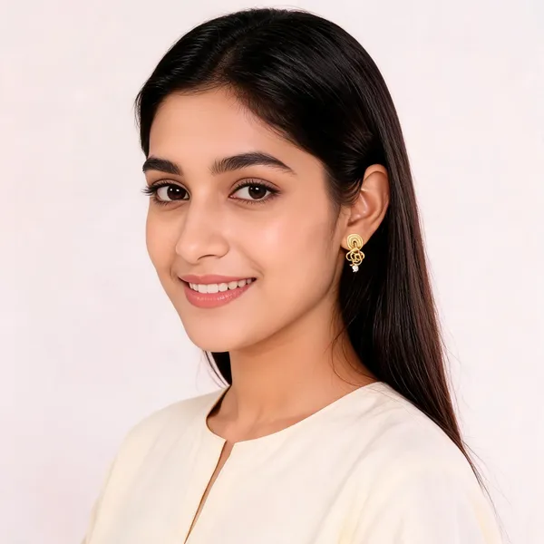 Gold_Tone_Loop_Drop_Earrings_For_Women