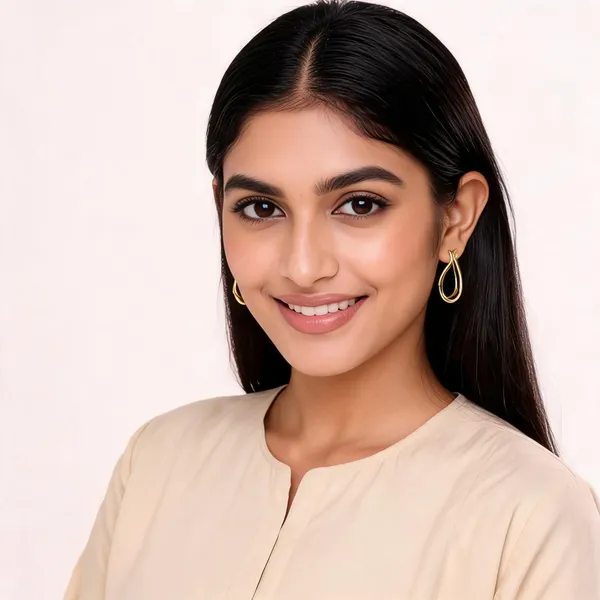 Gold-Tone_Cross_Loop_Earrings_For_Women