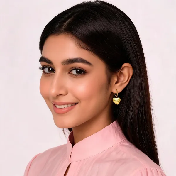 Gold_Tone_Heart_Drop_Earrings_For_Women