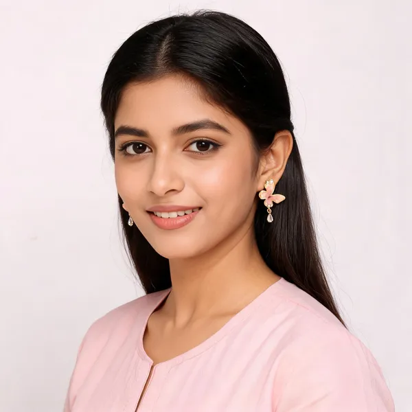 Pink_Butterfly_Drop_Earrings_For_Women