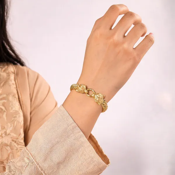 Gold_Tone_Dragon_Cuff_Bracelet_For_Adults