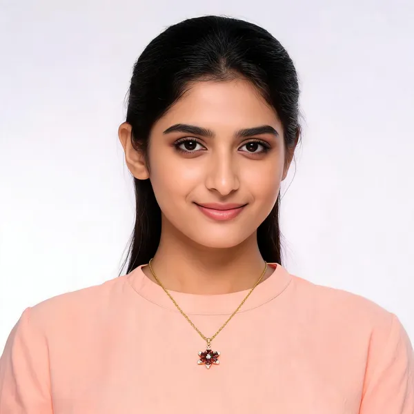 Gold-Tone_Floral_Pendant_Necklace_For_Women