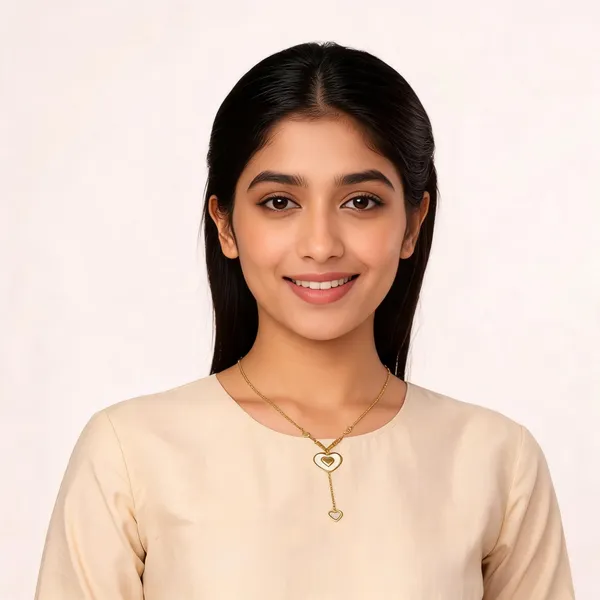 Gold_Tone_Heart_Pendant_Necklace_For_Women
